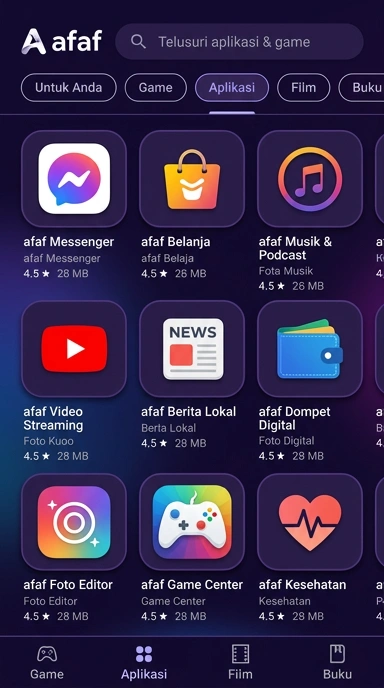 afaf | Halaman Indeks Aplikasi Populer dan Kanal Uji
