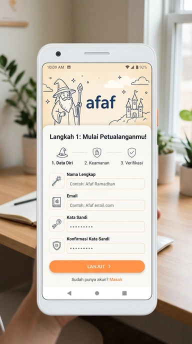 Cara Mudah Registrasi Akun afaf di Android