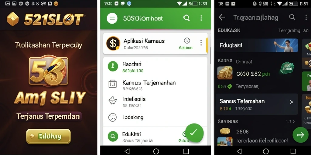 Tampilan antarmuka pengguna aplikasi 531SLOT yang bersih dan sederhana.