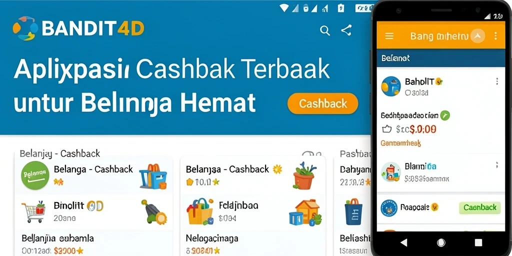 Antarmuka aplikasi BANDIT4D menampilkan fungsi Cashback dengan jelas dan menarik.