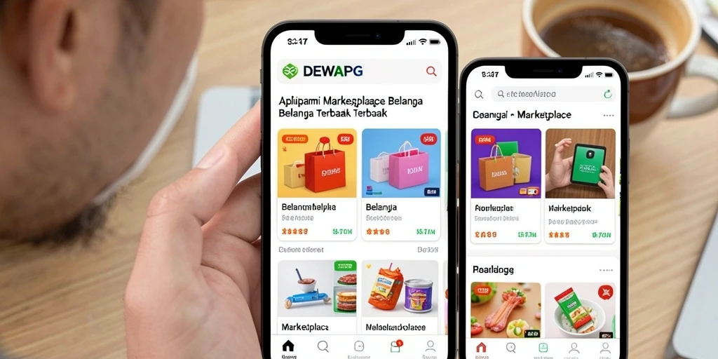 Antarmuka DEWAPG yang menarik dan fungsional untuk berbelanja.