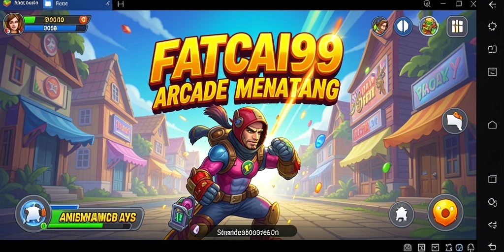 Tampilan antarmuka utama game Arcade FATCAI99 yang menarik.