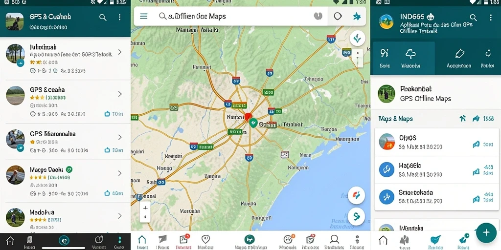 Antarmuka sederhana dan informatif dari IND666 untuk navigasi GPS.